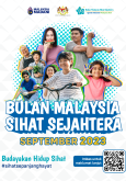 Poster Bulan Malaysia Sihat Sejahtera September 2023